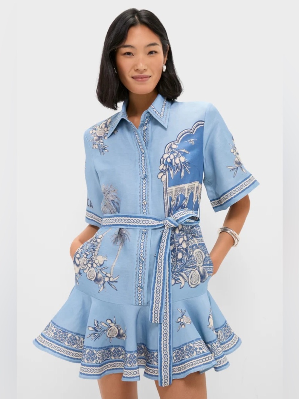 ALÉMAIS Villa Romantica Mini Dress, New